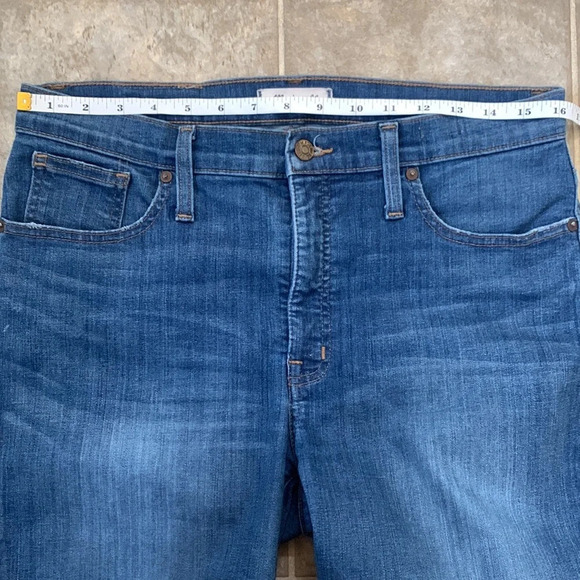 Madewell 9” High-Rise Skinny Jeans Ripped blue wash size 31 - Picture 9 of 13